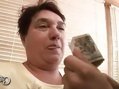 Big plumper granny sucks and fucks two