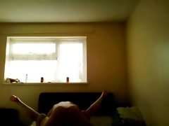 Fucking my chubby wife and cum inside