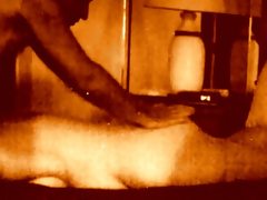 Hands on back