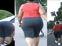 Mature gilf powerwalking stretch out..