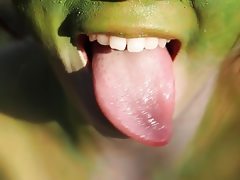 Stark naked japanese fat frog lady in